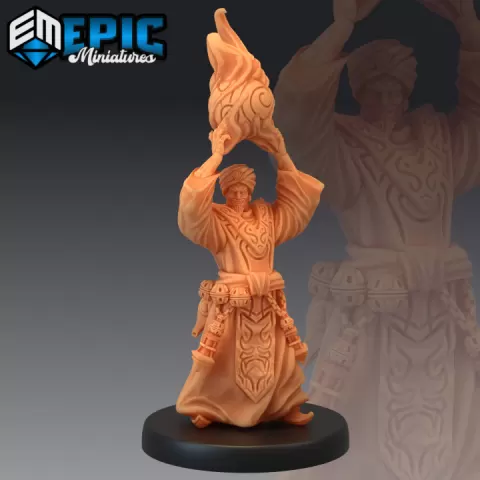 Djinni Hunter Fire Ball / Djinn Chaser / Sand Walker / Magical Lamp Tamer / Desert Dune Encounter by Epic-Miniatures