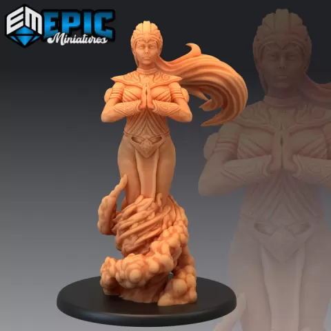 Djinni Female / Air Elemental Genie / Oriental Djinn Magical Lamp / Desert Dune Encounter by Epic-Miniatures