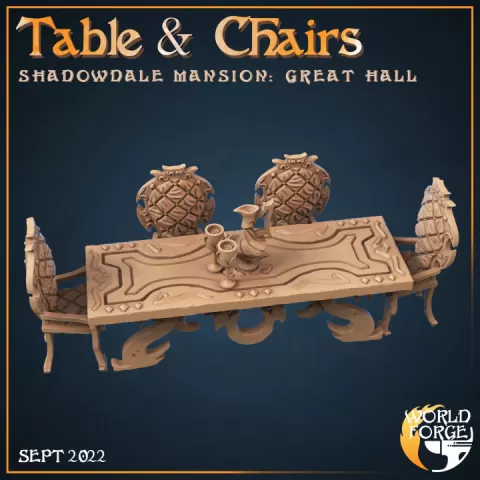 Gothic Table & Chairs by Embernell Studio
