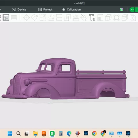 1939 Ford 91C Pickup, detailed hollow model shell body, full rear bed, rc, trucks, rock crawlers, trail, scale build, resin or fdm 3d print, stl file