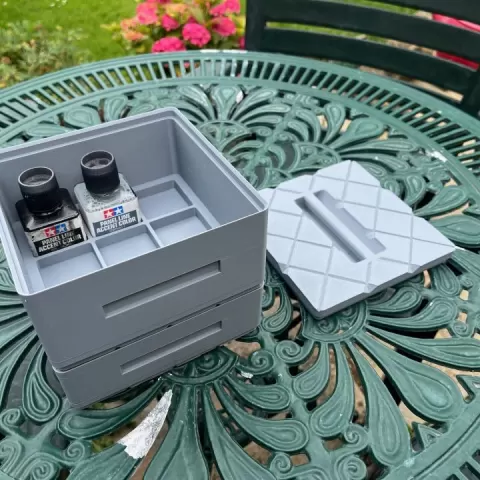 Stackable Tamiya 40ml Square Bottle Storage Boxes by Peter Darton