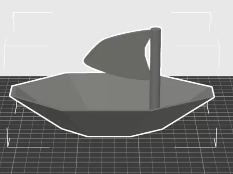 Schüssel im Segelbootdesign