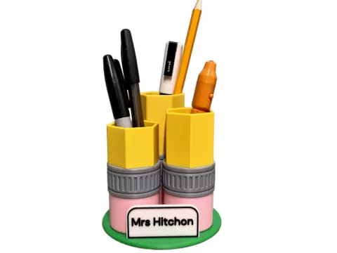 Pencil Pot Teacher Gift- Customise Name. NO AMS!