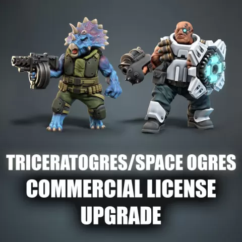 Triceratogres/Space Ogres - Commercial License Upgrade (No 3D Files) by Treadhead Rad