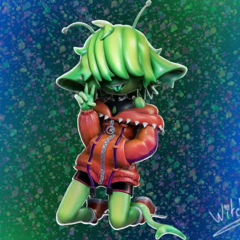 Chibi lizard boy by Witchy