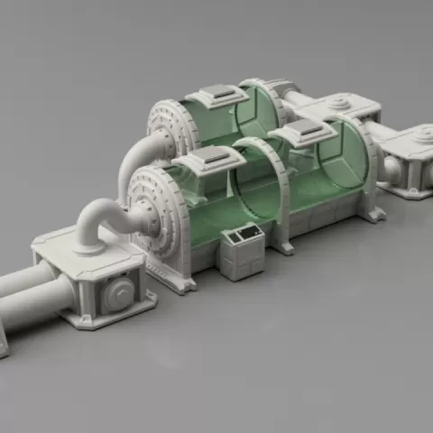 Modular Pipes System - Horizontal Lab container by Fr3D @ The3DPrinting