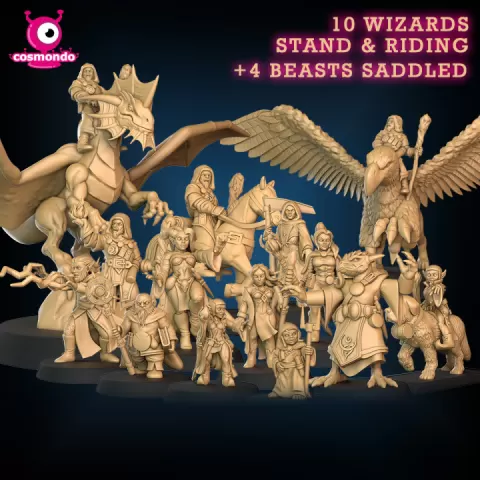 10 Wizards Of All Races & 4 Beasts to Ride by cosmondo