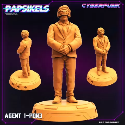 AGENT 1-PON3 by PAPSIKELS MINIATURES