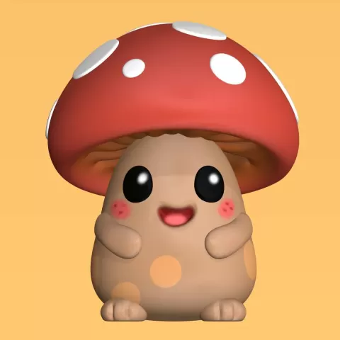 cute mushroom creature