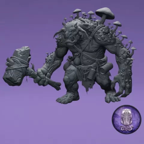 Bogmaw Troll – Goblin Cave Troll Brute | 32mm Fantasy Wargame Miniature by Guillermo Montero Santiago