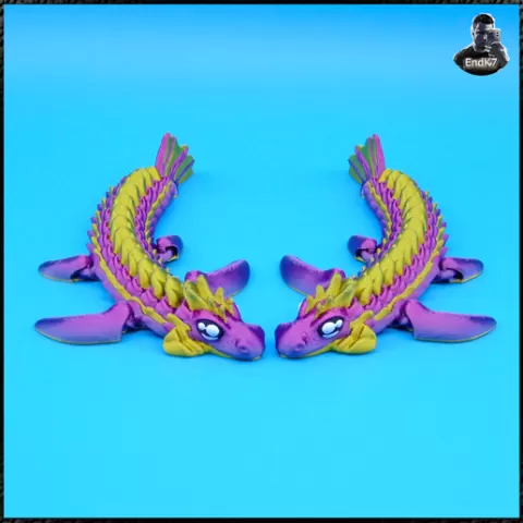 Baby Sea Dragon - articulated - print in place - no supports