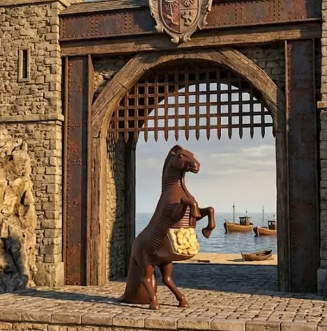 Popcorn Trojan Horse from The Odyssey