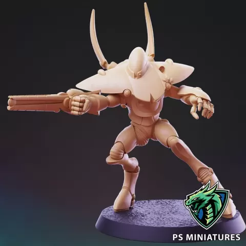 Galaxy Elves - Warmachine Pose 2 by PSMiniatures