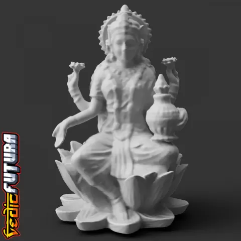 Lakshmi - Goddess of Fortune, on a Lotus by VedicFutura