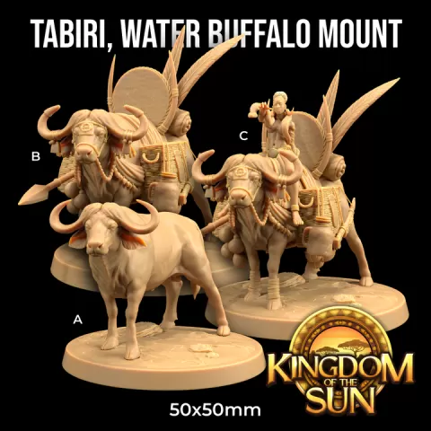 Tabiri Water Buffalo Mount | PRESUPPORTED | Kingdom of the Sun by The Dragon Trappers Lodge