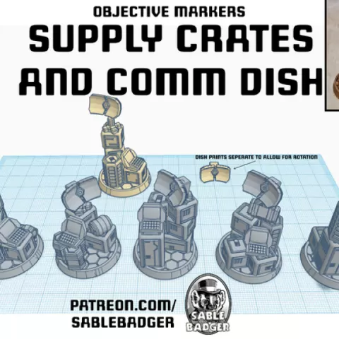 Objective Markers - Sci Fi Crate and Comm Dish by brander roullett