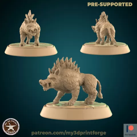 Two Boars by My3DPrintForge