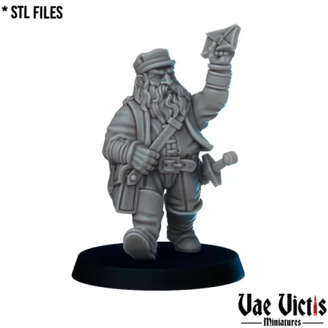 Dwarf Postman [PRE-SUPPORTED] by Vae Victis Miniatures