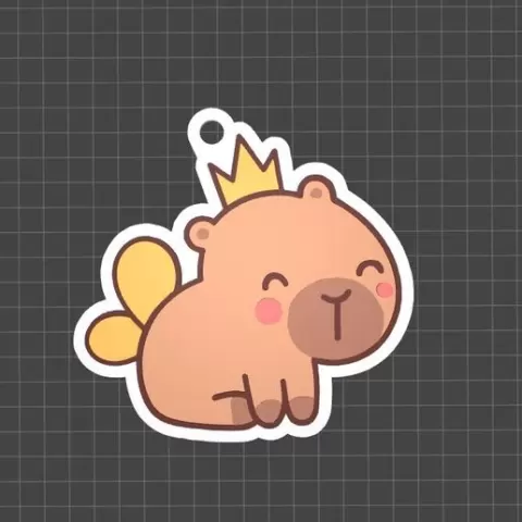 CAPYBARA KEYCHAIN QUEEN WINGS