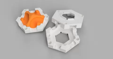 Marble track - basic tile v2 (Gravitrax compatible)