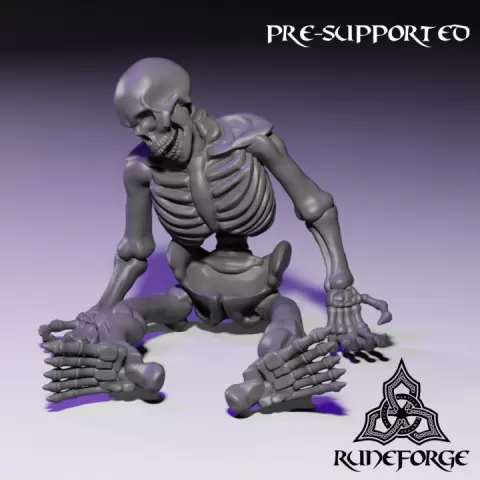 Dead Skeleton - Unarmored - Sitting by Runeforge Studios