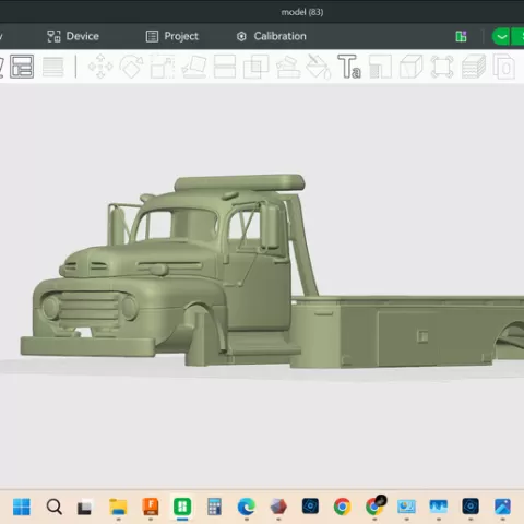 1948 Ford F-6 Car Hauler truck, detailed model body, shell style cab, rc trucks, scale build, display, diorama, resin, fdm, 3d print, stl file, scale build