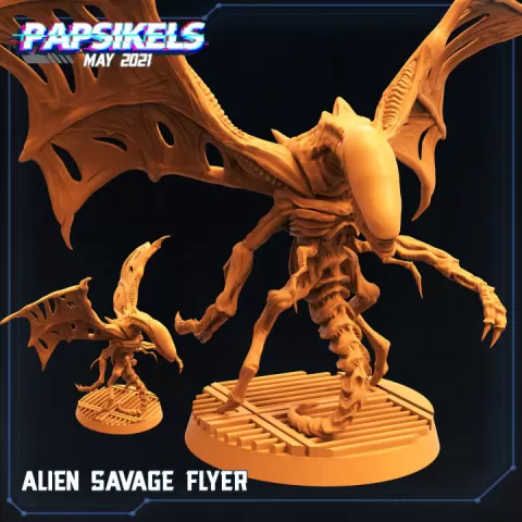 ALIEN SAVAGE FLYER by PAPSIKELS MINIATURES