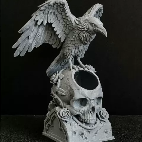 Gothic Raven Statue