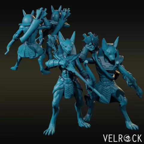 Anubis Soldier Archers with Bows (Male and Female) by Velrock Art Miniatures