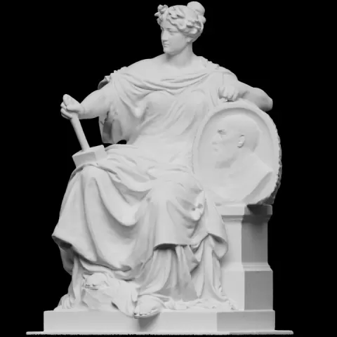 Grave of honour of Johannes Benk by Noe 3D