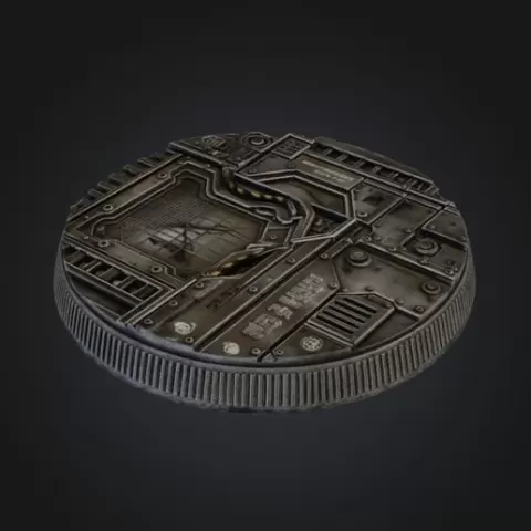 Sector 7 Deck - 40mm Industrial Sci-Fi Display Base