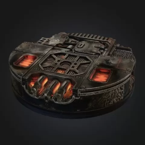 Thermal Core - 40mm Heavy Industrial Sci-Fi Display Base