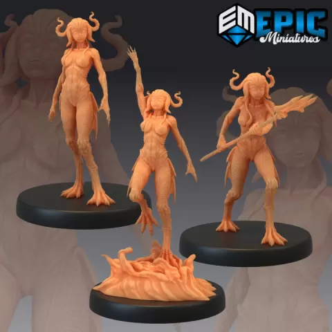 Deep One Female Set / Amphibian Fish Woman / Lovecraft Entity / Cosmic Horror Collection by Epic-Miniatures