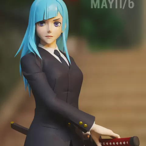 Miwa Kasumi Jujutsu Kaisen STL - Yongblood Sculpture