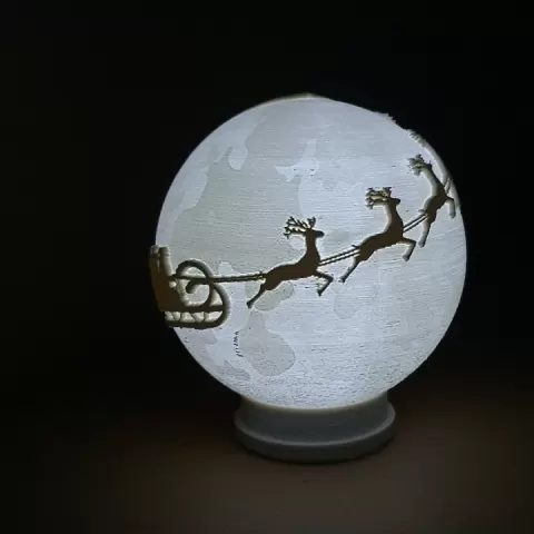 Santa Globe by Roxxanne