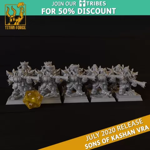 Gunners - Sons of Kashan Vra - Titan Forge Miniatures July 2020 by Titan Forge Miniatures