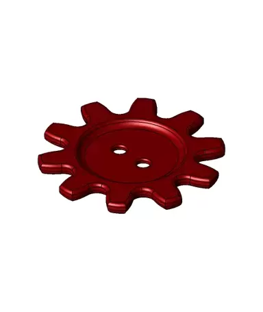 Gear Button - 2 Holes