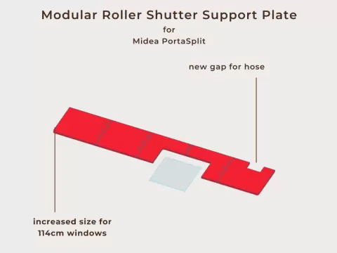 Modulare Rollladenplatte für Midea PortaSplit