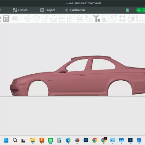 2003 Alfa Romeo 156 GTA coupe, detailed hollow shell model body, resin or fdm 3d print, stl file