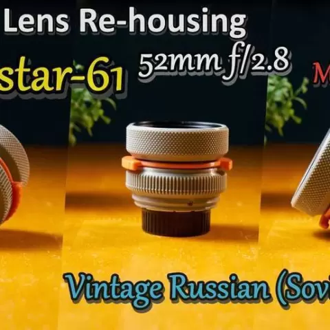 Vintage Russian(Soviet) Lens Re-housing, Industar-61 52mm F2.8 (M39 mount - Rangefinder camera lens)
