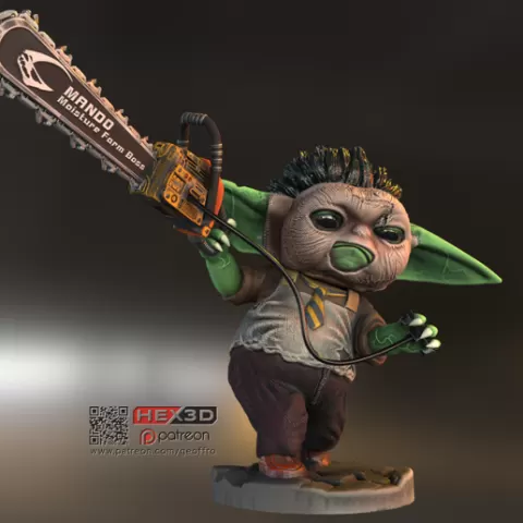Grogu BabyLeatherface - Texas Chainsaw Massacre