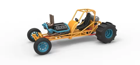 Diecast Dirt Dragster Scale 1:25 - 3DTechDesign