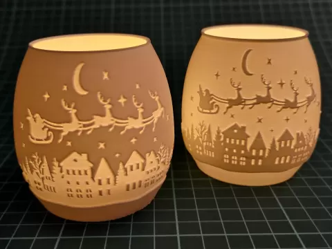 Tealight Santa Claus Christmas lamp