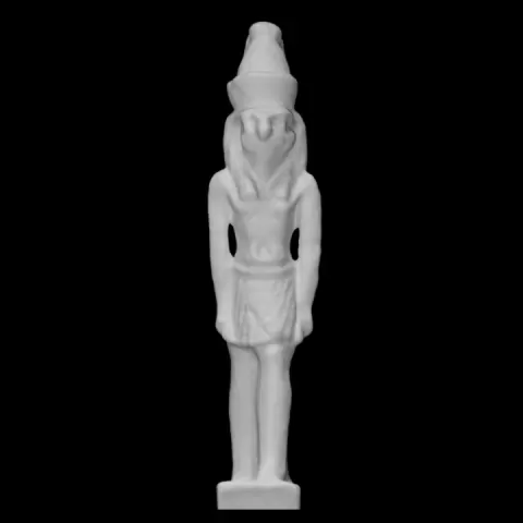 Faience figurine of Horus by Harvard Museum of the Ancient Near East