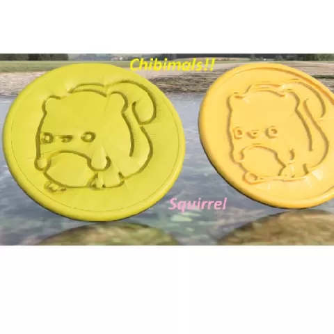 Squirrel chibimals coaster (pair) by raimonvibe
