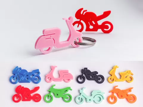 Motorcycle / Motorbike / Scooter / Moped Keyring / Bike Keyring/Keychain - Key Charm - Gift idea - Gift inspiration - Klíčenka skůtru