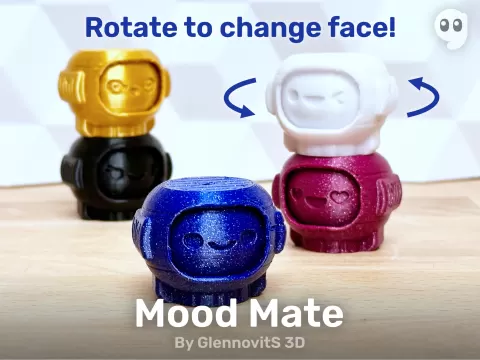 Mood Mate (XYZ Calibration - Print-in-place cube alternative + mood changer!)