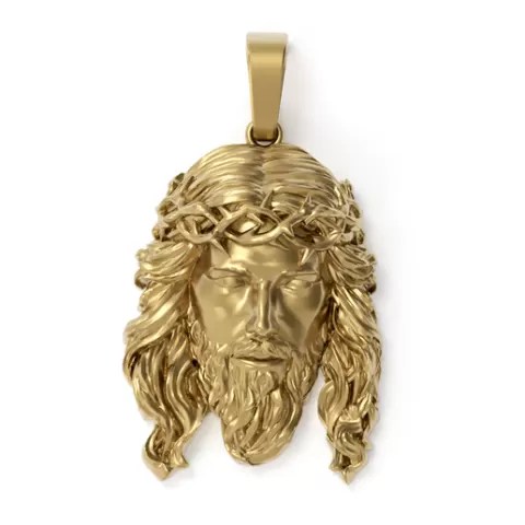 Jesus Face Pendant Necklace