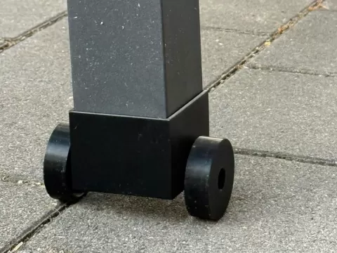 Rollen für Gartentischbeine, 60mm