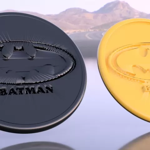 Batman drinkcoaster pair by raimonvibe